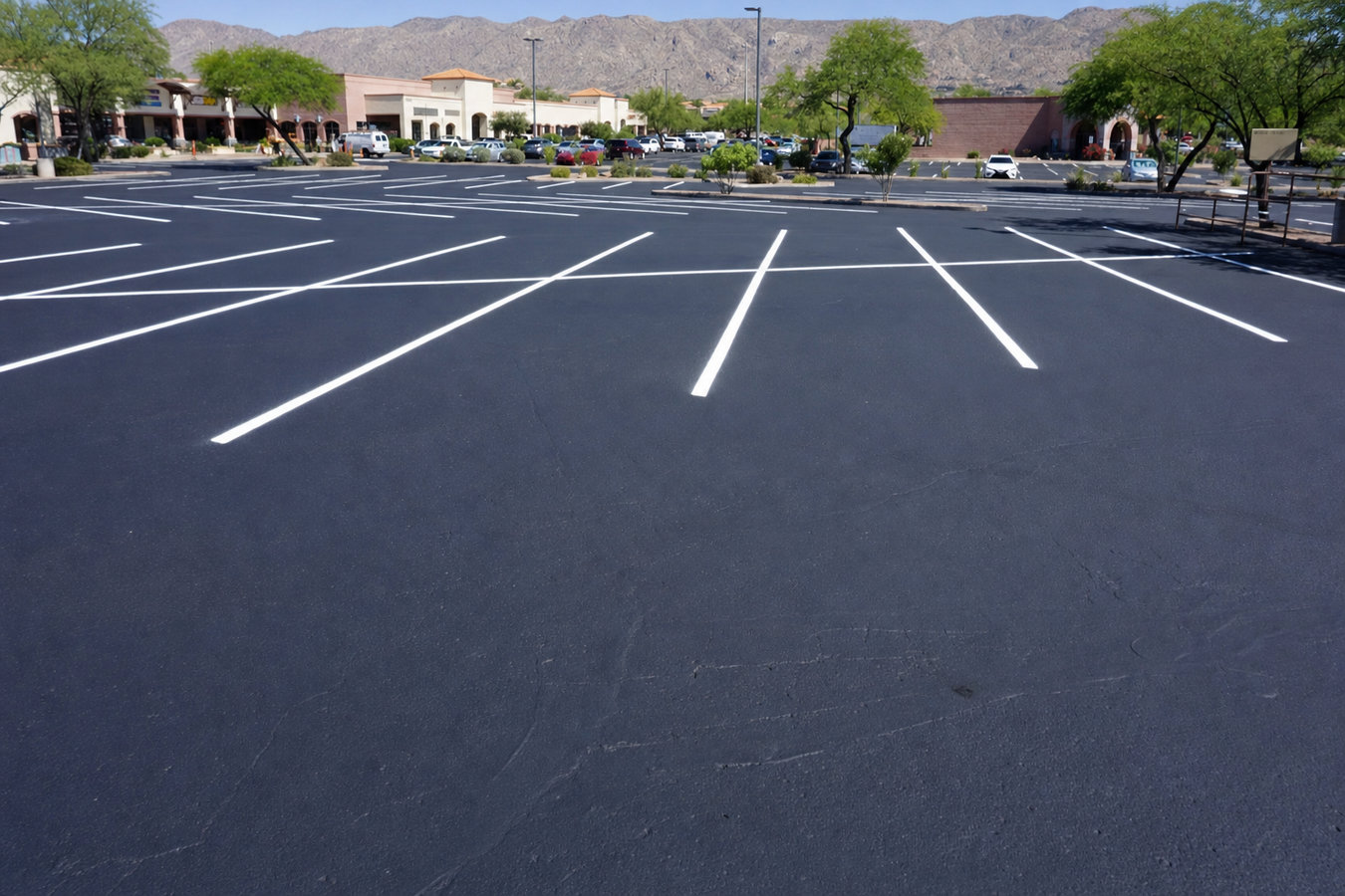 Parking lot striping